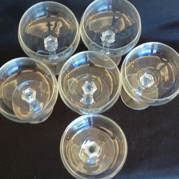 Vintage "AS" Champagne Coupes Crystal Glasses 6 - Picture 2 of 5